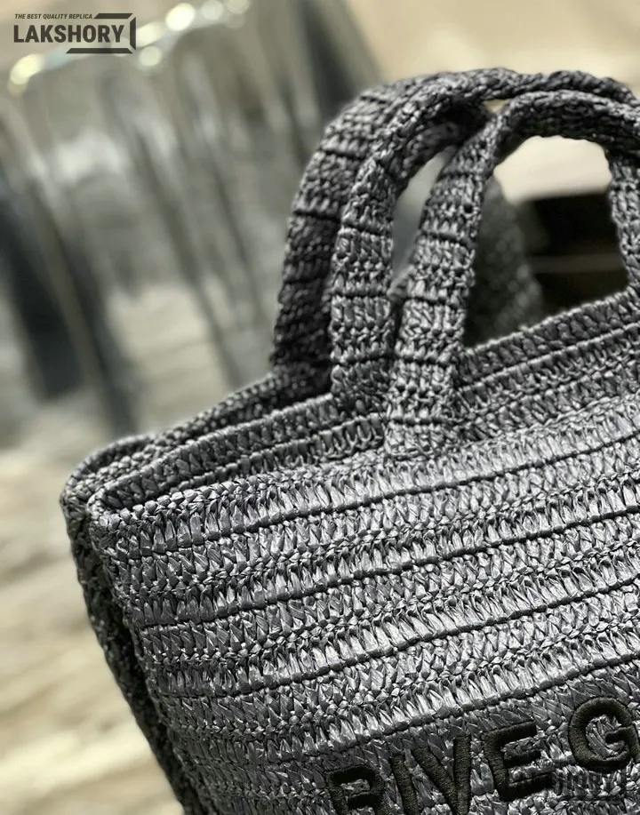 YSL 1:1 Mirror Replica Raffia Embroidered Rive Gauche Tote Bag 38CM/15IN Replica Tote Bags YSL 1:1 Mirror Replica Raffia Embroidered Rive Gauche Tote Bag 38CM/15IN Replica Tote Bags