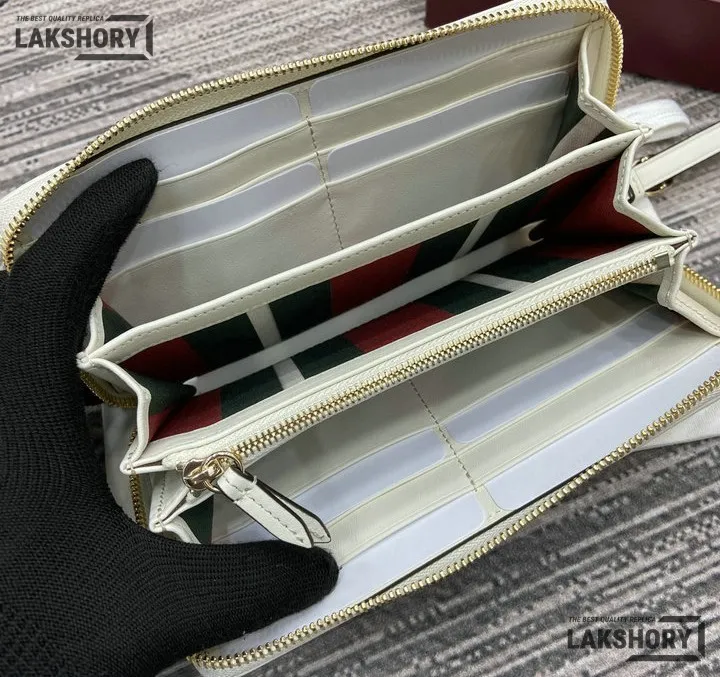 Gucci 1:1 Mirror Replica GG Emblem Zip Around Wallet 19CM/7.5IN Gucci Replica Wallets Gucci 1:1 Mirror Replica GG Emblem Zip Around Wallet 19CM/7.5IN Gucci Replica Wallets