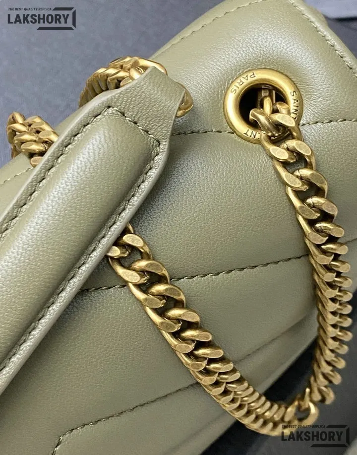 YSL 1:1 Mirror Replica Loulou Matelassé Shoulder Bag Light Sage Replica Crossbody Bags YSL 1:1 Mirror Replica Loulou Matelassé Shoulder Bag Light Sage Replica Crossbody Bags