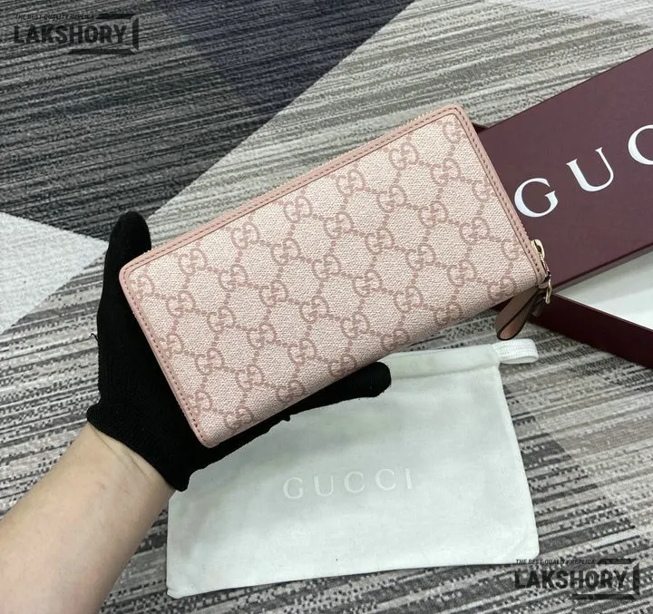 Gucci 1:1 Mirror Replica GG Emblem Zip Around Wallet 19CM/7.5IN Gucci Replica Wallets Gucci 1:1 Mirror Replica GG Emblem Zip Around Wallet 19CM/7.5IN Gucci Replica Wallets