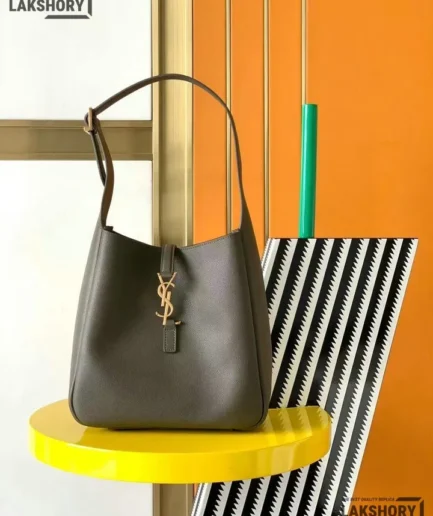 YSL 1:1 Mirror Replica Calfskin Le 5 A 7 Soft Hobo Light Musk 25CM/9.8IN Replica Hobo Bags