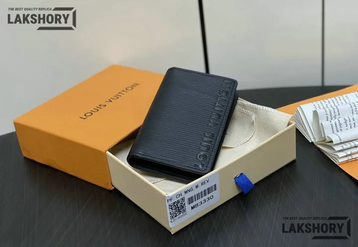 Louis Vuitton 1:1 Mirror Replica Pocket Organizer Epi XL Wallet Black 7.5CM/3IN Louis Vuitton Replica Wallets Louis Vuitton 1:1 Mirror Replica Pocket Organizer Epi XL Wallet Black 7.5CM/3IN Louis Vuitton Replica Wallets