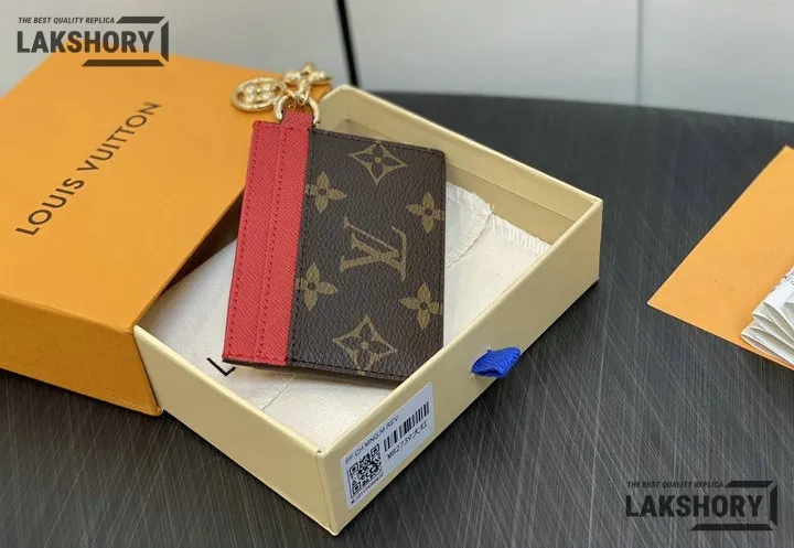 Louis Vuitton 1:1 Mirror Replica Monogram LV Charms Card Holder 7CM/2.8IN Louis Vuitton Replica Wallets Louis Vuitton 1:1 Mirror Replica Monogram LV Charms Card Holder 7CM/2.8IN Louis Vuitton Replica Wallets