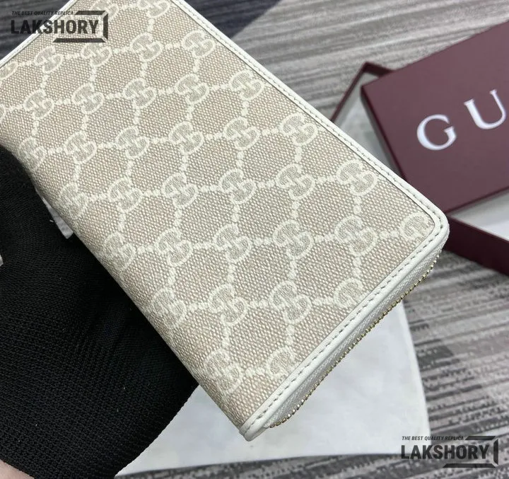 Gucci 1:1 Mirror Replica GG Emblem Zip Around Wallet 19CM/7.5IN Gucci Replica Wallets Gucci 1:1 Mirror Replica GG Emblem Zip Around Wallet 19CM/7.5IN Gucci Replica Wallets