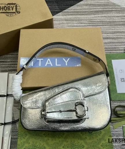 Gucci 1:1 Mirror Replica Leather Horsebit 1955 Medium Asymmetric Bag 26.5CM/10.4IN Gucci Replica Horsebit Bags