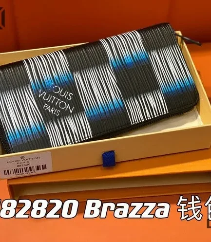 Louis Vuitton 1:1 Mirror Replica Epi XL Damier Rush Zippy Vertical Wallet Blue Moon 19CM/7.5IN Louis Vuitton Replica Wallets