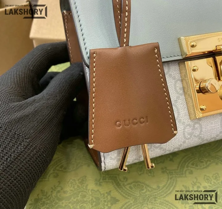 Gucci 1:1 Mirror Replica Padlock GG Supreme Small Shoulder Bag 20CM/7.9IN Gucci Replica Padlock Bags Gucci 1:1 Mirror Replica Padlock GG Supreme Small Shoulder Bag 20CM/7.9IN Gucci Replica Padlock Bags