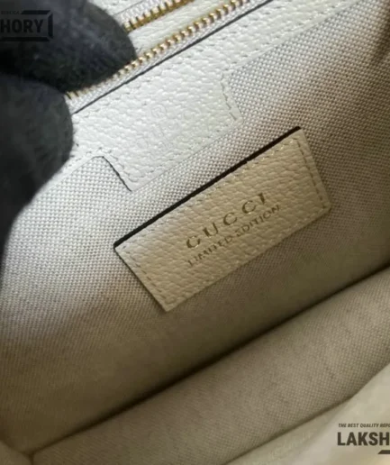 Gucci 1:1 Mirror Replica Ophidia Medium GG Grey Eggshell Top Handle 25CM/9.8IN Gucci Replica Ophidia Bags
