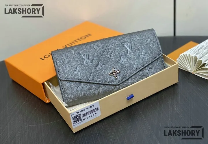 Louis Vuitton 1:1 Mirror Replica Sarah Wallet Monogram Empreinte 19CM/7.5IN Louis Vuitton Replica Wallets Louis Vuitton 1:1 Mirror Replica Sarah Wallet Monogram Empreinte 19CM/7.5IN Louis Vuitton Replica Wallets