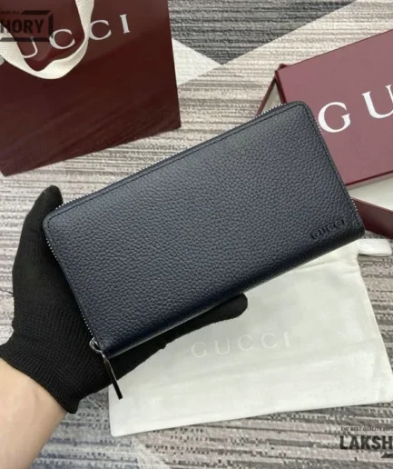 Gucci 1:1 Mirror Replica Zip Calfskin Long Wallet 19CM/7.5IN Gucci Replica Wallets