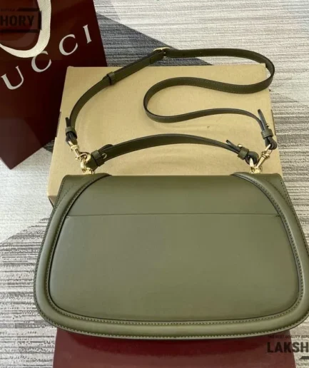 Gucci 1:1 Mirror Replica Strap Blondie Shoulder Bag Forest Green Gucci Replica Blondie Bags