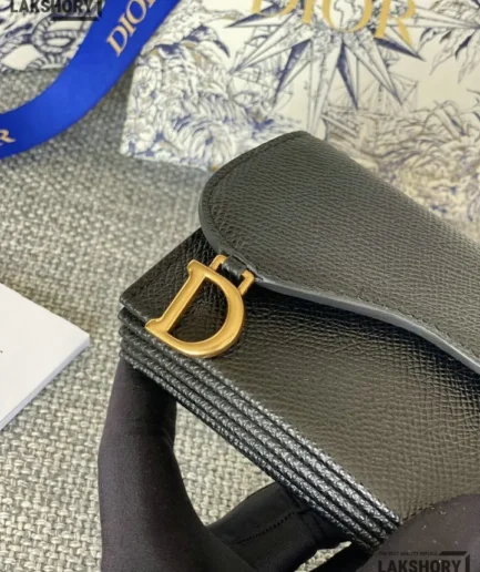 Dior 1:1 Mirror Replica Goatskin Saddle Card Holder 11CM/4.3IN Christian Dior Replica Wallets