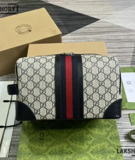 Gucci 1:1 Mirror Replica Savoy Medium Toiletry Case Supreme 26CM/10.2IN Gucci Replica Ophidia Bags