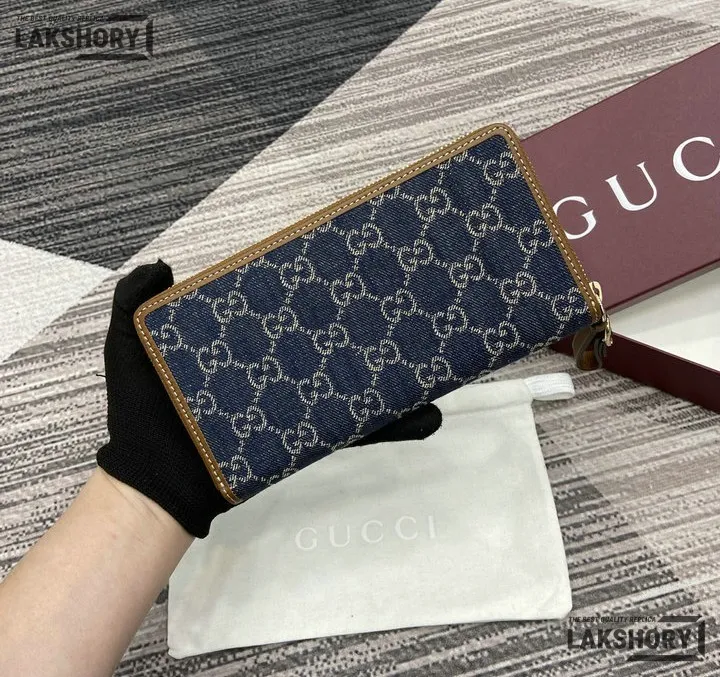 Gucci 1:1 Mirror Replica GG Emblem Zip Around Wallet 19CM/7.5IN Gucci Replica Wallets Gucci 1:1 Mirror Replica GG Emblem Zip Around Wallet 19CM/7.5IN Gucci Replica Wallets