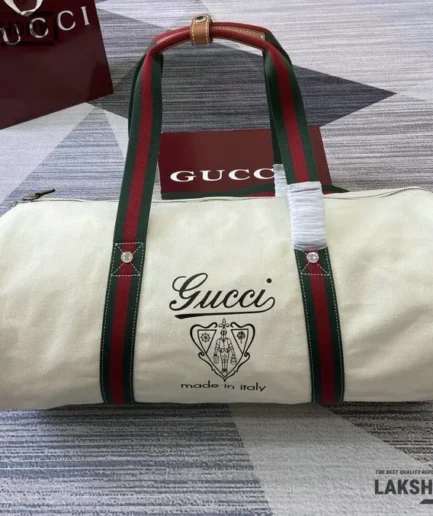 Gucci 1:1 Mirror Replica Large Printed Canvas Duffle Bag 54CM/21.3IN Gucci Replica Ophidia Bags