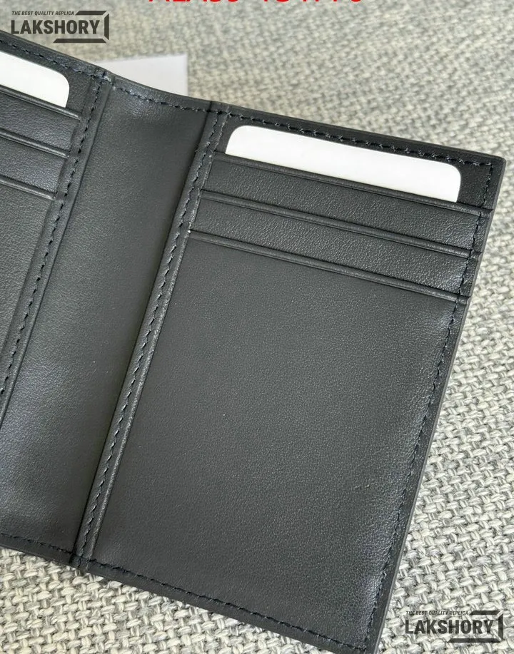 Dior 1:1 Mirror Replica CD Icon Vertical Bifold Card Holder 11.2CM/4.4IN Christian Dior Replica Wallets Dior 1:1 Mirror Replica CD Icon Vertical Bifold Card Holder 11.2CM/4.4IN Christian Dior Replica Wallets