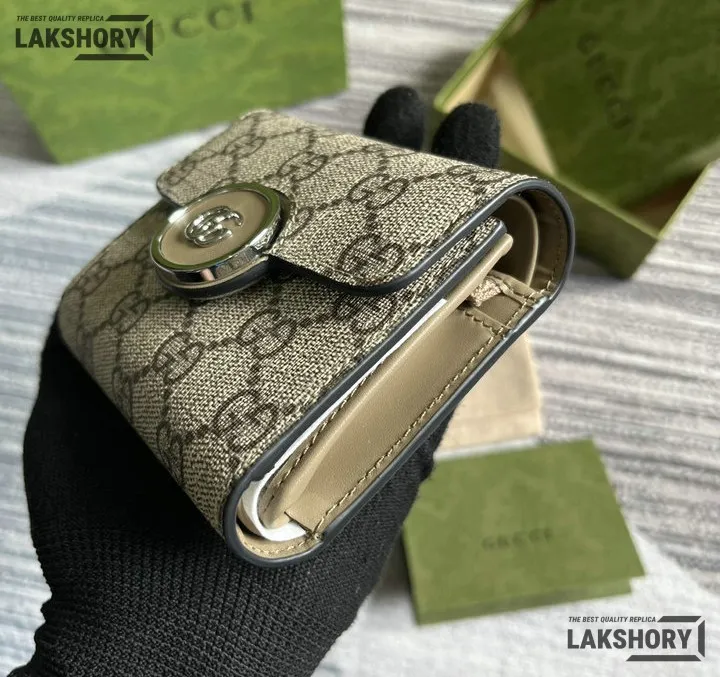 Gucci 1:1 Mirror Replica GG Medium Wallet Beige Ebony 11CM/4.3IN Gucci Replica Wallets Gucci 1:1 Mirror Replica GG Medium Wallet Beige Ebony 11CM/4.3IN Gucci Replica Wallets