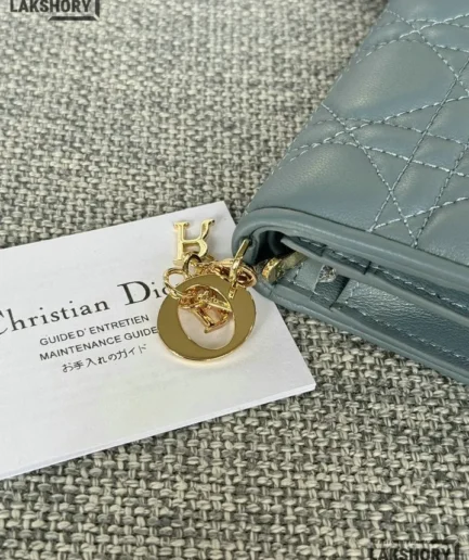 Dior 1:1 Mirror Replica Lambskin Cannage Mini Lady Dior Wallet 9CM/3.5IN Christian Dior Replica Wallets