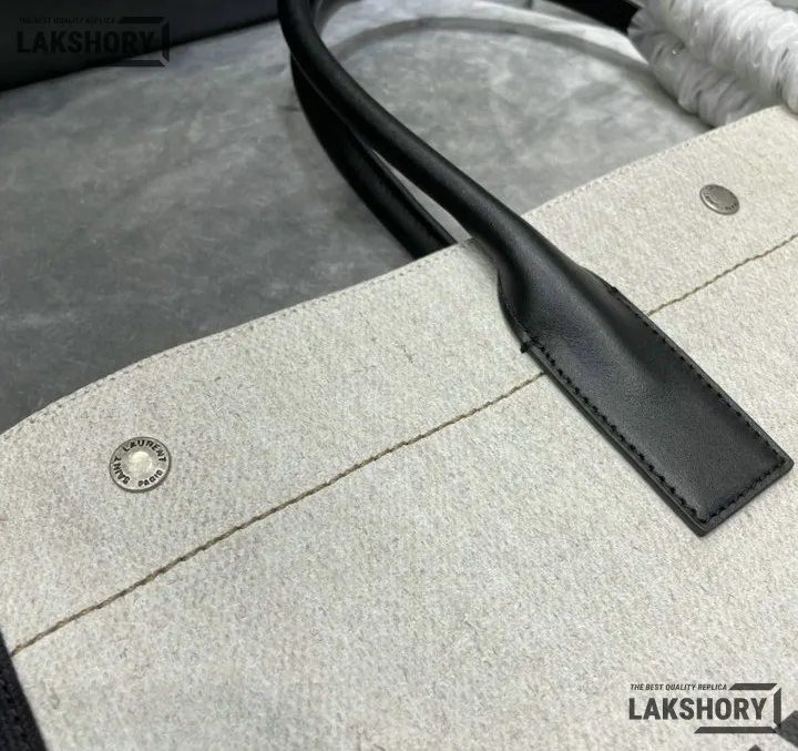 YSL 1:1 Mirror Replica Linen Calfskin Rive Gauche Tote Natural 48CM/18.9IN Replica Tote Bags YSL 1:1 Mirror Replica Linen Calfskin Rive Gauche Tote Natural 48CM/18.9IN Replica Tote Bags