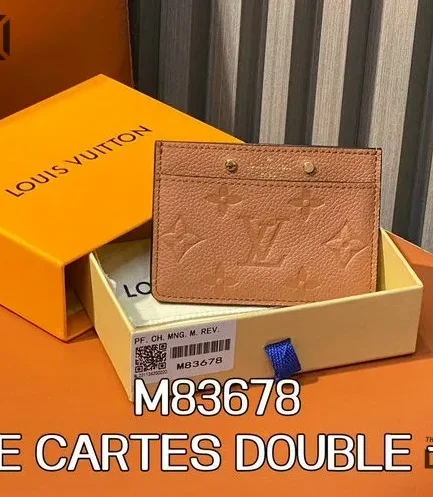 Louis Vuitton 1:1 Mirror Replica Card Holder Cognac Monogram Empreinte 7CM/2.8IN Louis Vuitton Replica Wallets