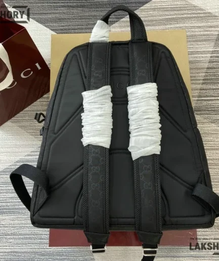 Gucci 1:1 Mirror Replica Nexus Medium Backpack GG Nylon Black 40CM/15.7IN Gucci Replica Backpacks