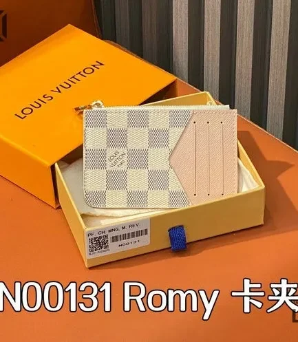 Louis Vuitton 1:1 Mirror Replica Romy Card Holder Damier Azur Canvas 8CM/3.1IN Louis Vuitton Replica Wallets