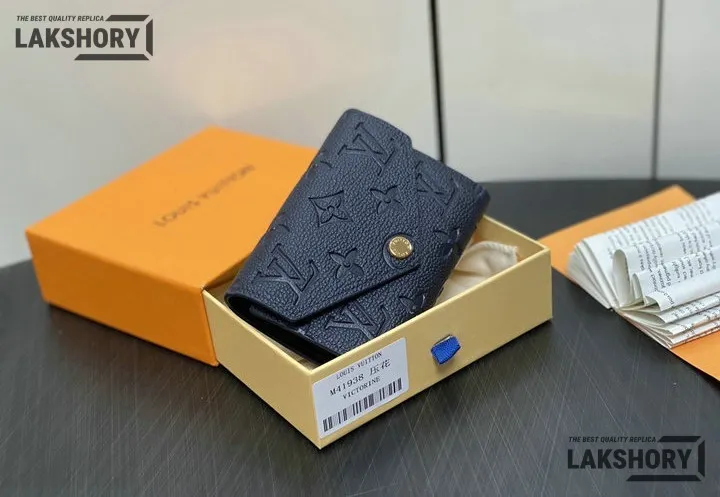 Louis Vuitton 1:1 Mirror Replica Victorine Wallet Monogram Black Navy Blue 12CM/4.7IN Louis Vuitton Replica Wallets Louis Vuitton 1:1 Mirror Replica Victorine Wallet Monogram Black Navy Blue 12CM/4.7IN Louis Vuitton Replica Wallets