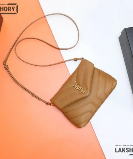 YSL 1:1 Mirror Replica Calfskin Loulou Toy Crossbody Flap Bag 20CM/7.9IN Replica Crossbody Bags
