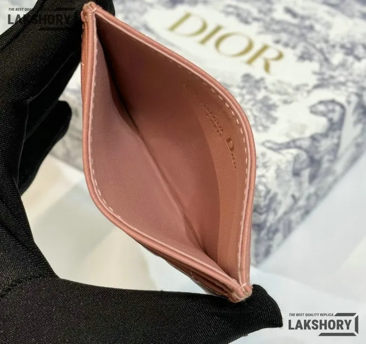Dior 1:1 Mirror Replica Dior Caro Freesia Card Holder Christian Dior Replica Wallets Dior 1:1 Mirror Replica Dior Caro Freesia Card Holder Christian Dior Replica Wallets
