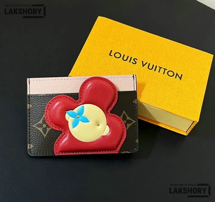 Louis Vuitton 1:1 Mirror Replica Monogram Vivienne Card Holder 7CM/2.8IN Louis Vuitton Replica Wallets Louis Vuitton 1:1 Mirror Replica Monogram Vivienne Card Holder 7CM/2.8IN Louis Vuitton Replica Wallets