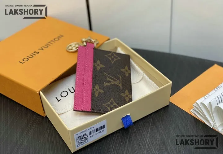 Louis Vuitton 1:1 Mirror Replica Monogram LV Charms Card Holder 7CM/2.8IN Louis Vuitton Replica Wallets Louis Vuitton 1:1 Mirror Replica Monogram LV Charms Card Holder 7CM/2.8IN Louis Vuitton Replica Wallets