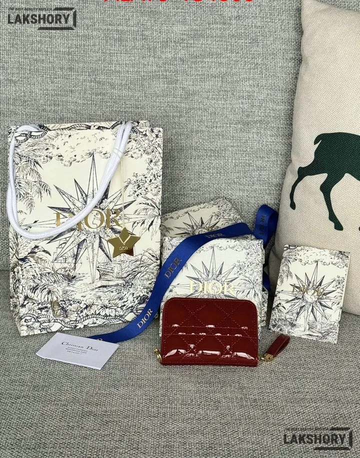 Dior 1:1 Mirror Replica Dior Microcannage Patent Leather Croisiere Wallet on Chain 11CM/4.3IN Christian Dior Replica Wallets Dior 1:1 Mirror Replica Dior Microcannage Patent Leather Croisiere Wallet on Chain 11CM/4.3IN Christian Dior Replica Wallets