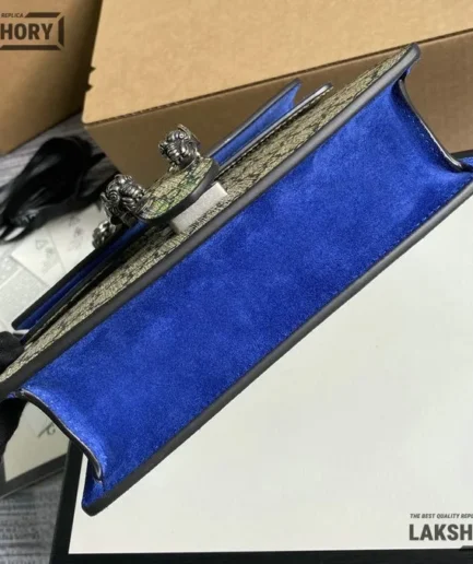 Gucci 1:1 Mirror Replica Dionysus Bag Blooms Print GG Coated Canvas Mini 20CM/7.9IN Gucci Replica Dionysus Bags