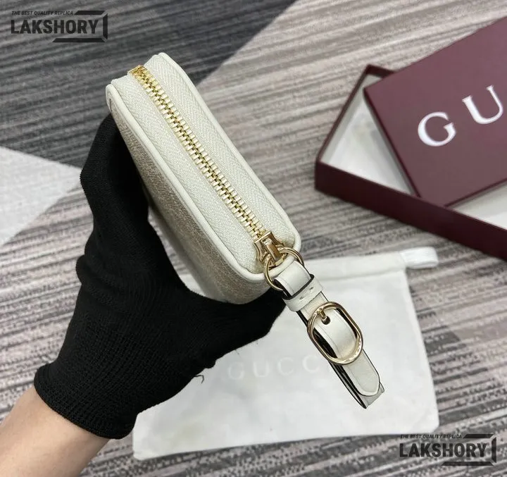 Gucci 1:1 Mirror Replica GG Emblem Zip Around Wallet 19CM/7.5IN Gucci Replica Wallets Gucci 1:1 Mirror Replica GG Emblem Zip Around Wallet 19CM/7.5IN Gucci Replica Wallets