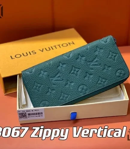 Louis Vuitton 1:1 Mirror Replica Taurillon Monogram Zippy Vertical Wallet 20CM/7.9IN Louis Vuitton Replica Wallets