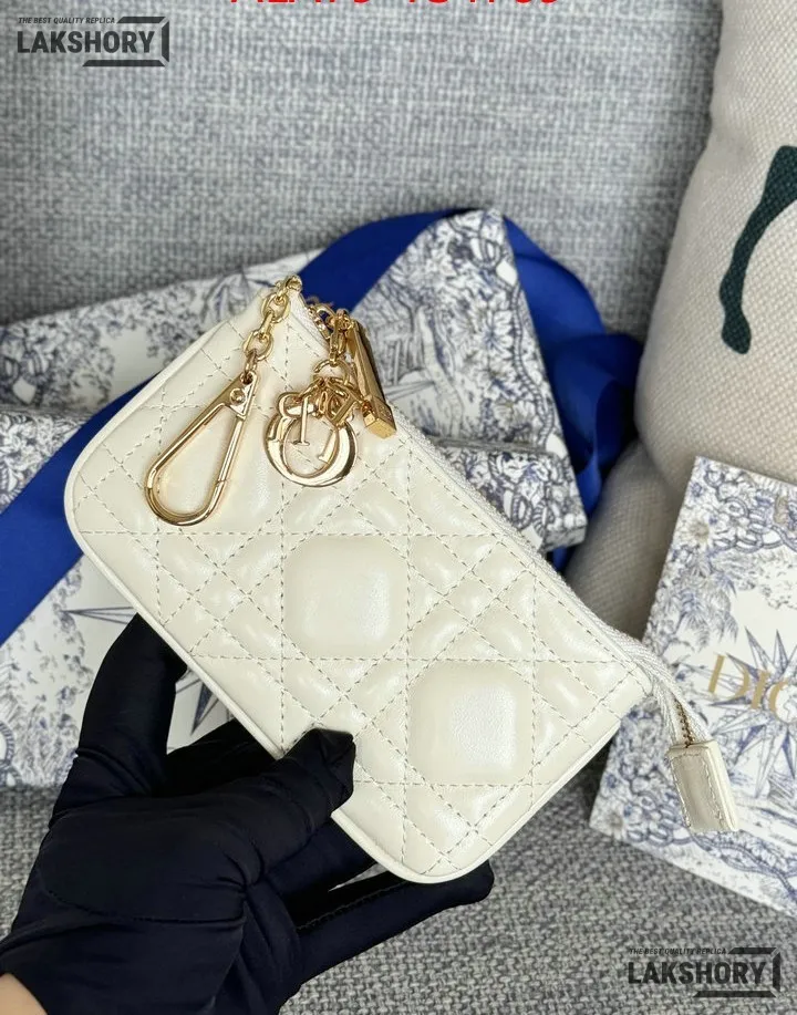 Dior 1:1 Mirror Replica Lambskin Cannage Lady Dior Zipped Key Case 7.6CM/3IN Christian Dior Replica Wallets Dior 1:1 Mirror Replica Lambskin Cannage Lady Dior Zipped Key Case 7.6CM/3IN Christian Dior Replica Wallets
