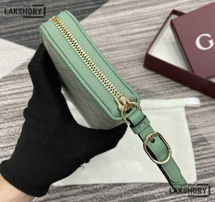 Gucci 1:1 Mirror Replica GG Emblem Zip Around Wallet 19CM/7.5IN Gucci Replica Wallets Gucci 1:1 Mirror Replica GG Emblem Zip Around Wallet 19CM/7.5IN Gucci Replica Wallets