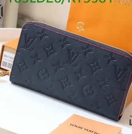 Louis Vuitton 1:1 Mirror Replica Empreinte Clemence Long Wallet Marine 10CM/3.9IN Louis Vuitton Replica Wallets