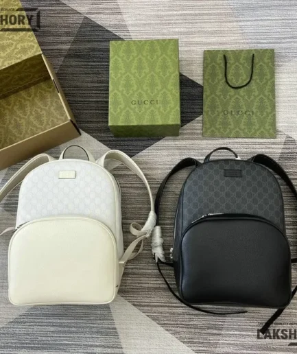 Gucci 1:1 Mirror Replica Medium Backpack GG Supreme Canvas 40CM/15.7IN Gucci Replica Backpacks