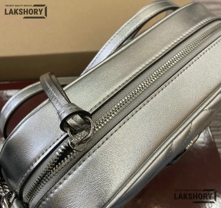 Gucci 1:1 Mirror Replica Matelasse Small GG Chain Marmont White 24CM/9.4IN Gucci Replica Marmont Bags Gucci 1:1 Mirror Replica Matelasse Small GG Chain Marmont White 24CM/9.4IN Gucci Replica Marmont Bags