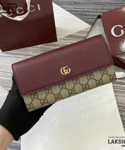 Gucci 1:1 Mirror Replica Monogram GG Marmont Continental Wallet 19CM/7.5IN Gucci Replica Wallets