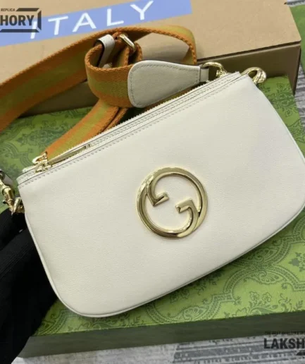 Gucci 1:1 Mirror Replica NM Blondie Leather Mini Flap Bag 20CM/7.9IN Gucci Replica Blondie Bags