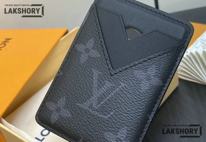 Louis Vuitton 1:1 Mirror Replica Porte-Cartes Magnet Monogram Eclipse 6.5CM/2.6IN Louis Vuitton Replica Wallets Louis Vuitton 1:1 Mirror Replica Porte-Cartes Magnet Monogram Eclipse 6.5CM/2.6IN Louis Vuitton Replica Wallets