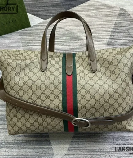Gucci 1:1 Mirror Replica Jackie 1961 Duffle Bag GG Supreme 45CM/17.7IN Gucci Replica Jackie Bags
