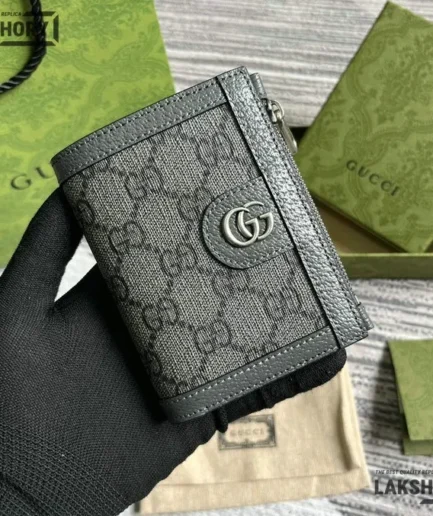 Gucci 1:1 Mirror Replica Men Ophidia GG Supreme Wallet 11.5CM/4.5IN Gucci Replica Wallets