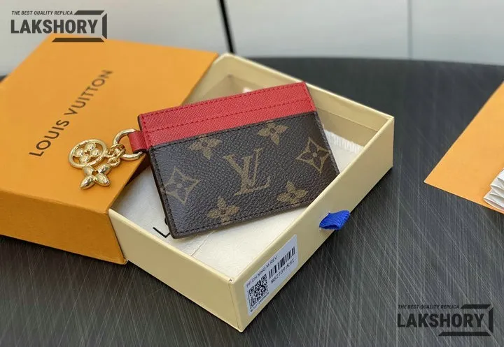 Louis Vuitton 1:1 Mirror Replica Monogram LV Charms Card Holder 7CM/2.8IN Louis Vuitton Replica Wallets Louis Vuitton 1:1 Mirror Replica Monogram LV Charms Card Holder 7CM/2.8IN Louis Vuitton Replica Wallets