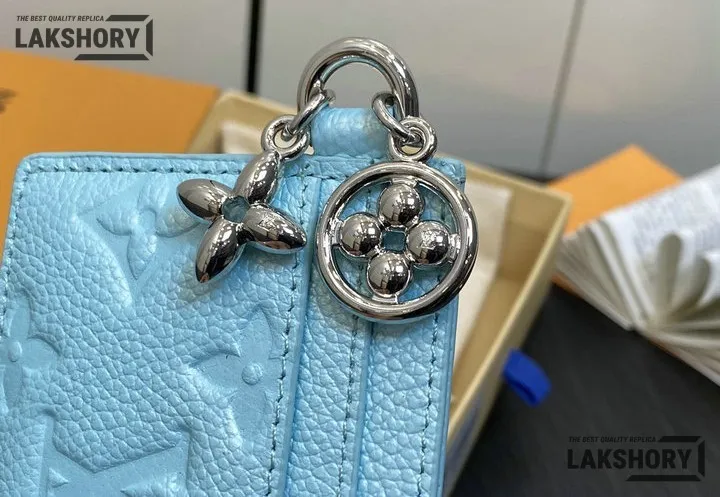 Louis Vuitton 1:1 Mirror Replica Monogram Empreinte LV Charms Card Holder 7CM/2.8IN Louis Vuitton Replica Wallets Louis Vuitton 1:1 Mirror Replica Monogram Empreinte LV Charms Card Holder 7CM/2.8IN Louis Vuitton Replica Wallets