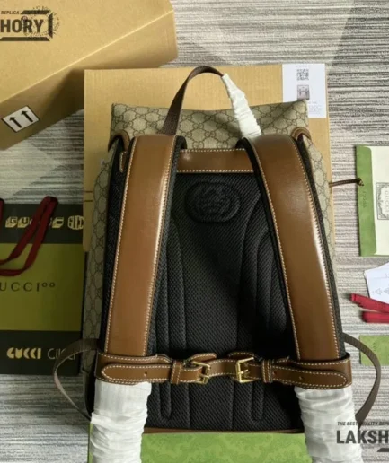 Gucci 1:1 Mirror Replica Azalea Retro Interlocking G Buckle Backpack 43CM/16.9IN Gucci Replica Backpacks