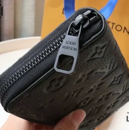 Louis Vuitton 1:1 Mirror Replica Zippy Horizontal Wallet Black 19CM/7.5IN Louis Vuitton Replica Wallets