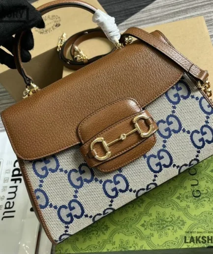 Gucci 1:1 Mirror Replica Horsebit 1955 Medium Top Handle Bag Brown 29CM/11.4IN Gucci Replica Horsebit Bags